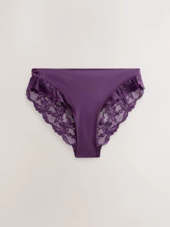 Plum Paars/Bloemenprint - Onderbroek met hoge pijpen 2 Pak