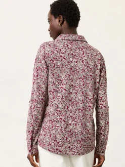 Plum Purple 2 Tone Floral - FatFace Jersey Shirt