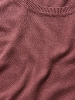 Plum/Donkerroze/Bruin - The Set fijngebreide T-shirts