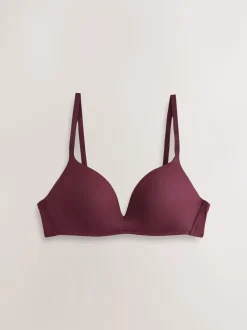 Plum/Paars marineblauw - Voorgevormde, gevoerde beha's zonder beugel, set van 2 A-E