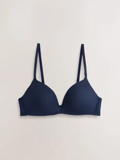 Plum/Paars marineblauw - Voorgevormde, gevoerde beha's zonder beugel, set van 2 A-E