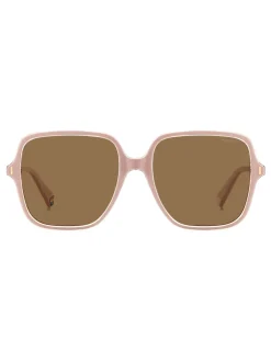 Polaroid Oversized Pink Square Sunglasses
