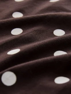 Polka Dot Chocolate Brown - Midi-jurk