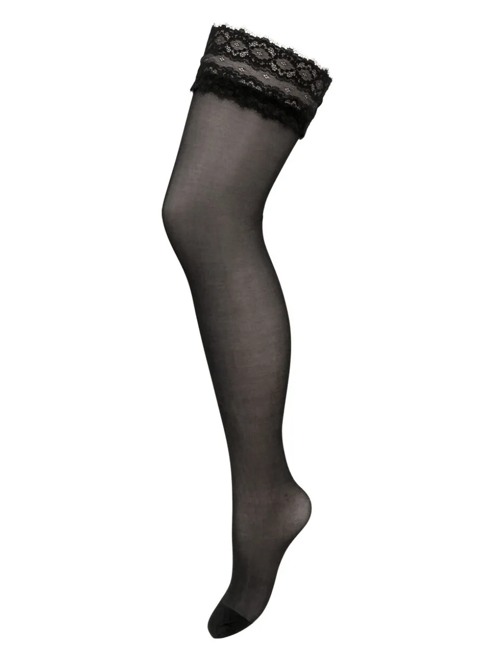 Pour Moi Dark Romance 15 denier kousen met bovenkant van verfijnd kant