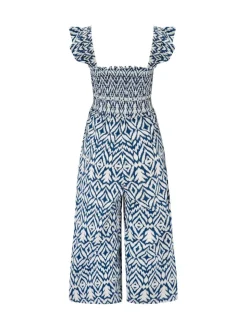 Pour Moi Frill Detail Slub Crop Leg Jumpsuit