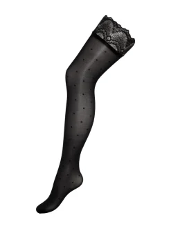 Pour Moi Polka Dot Lace Top 15 Denier Hold-Ups