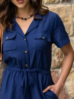 Pour Moi Textured Woven Utility Playsuit