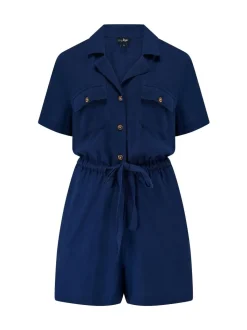 Pour Moi Textured Woven Utility Playsuit