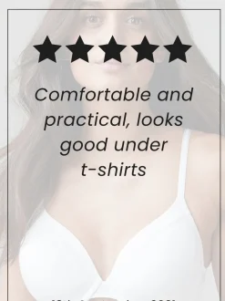 Praline huidskleur/wit - A-E Afvlakkende Ultimate Comfort Beha's 2 Verpakking