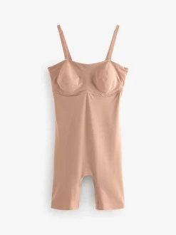 Praline nude - DD+ minimaliserende buikcorrigerend ondergoed met bandeau en pijpjes