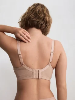 Praline nude - DD+ Supersoft Comfort Padded Strap Minimising Full Cup Bra
