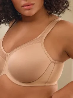 Praline nude - F-K katoenen minimiser beha met gewatteerde bandjes voor ultieme ondersteuning
