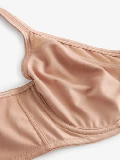 Praline nude - F-K katoenen minimiser beha met gewatteerde bandjes voor ultieme ondersteuning