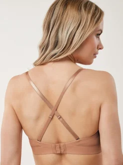 Praline nude - Lange strapless beha met lichte vulling en lage achterkant voor een mooi silhouet
