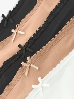 Praline nude - Set van 5 slipjes van microvezels