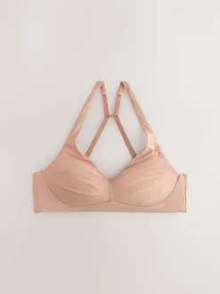 Praline nude - Superzachte ultiem comfortabele bralette van microvezel in 4 -weg stretchy