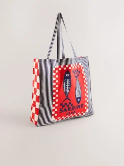Print - Sardine Print 100% Cotton Shopper Bag
