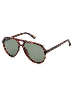 Prive Revaux Oversized Pilot Sunglasses in Havana