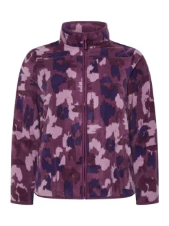 Purple Scribble - Yours Curve Active Fleece