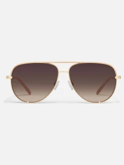 QUAY Extra Large Cream High Key Sunglasses