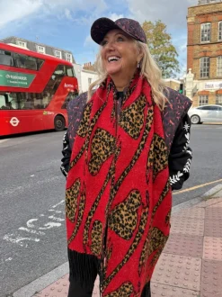 Red Animal Bow - Never Fully Dressed Blanket Scarf