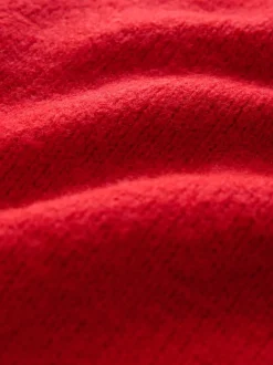 Red Pinstripe - Frill Collar Shirt Layer Knitted Tank