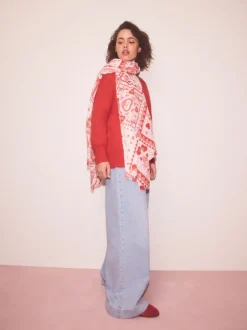 Red Valentine Patchwork - Lichte sjaal