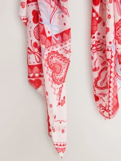 Red Valentine Patchwork - Lichte sjaal
