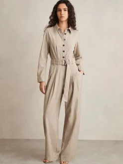 Reiss Abigail Tailored Jumpsuit met Wijde Pijpen