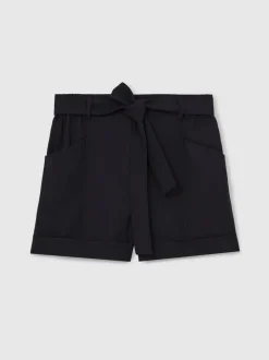 Reiss Avril Belted Button Tab Shorts