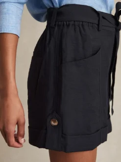 Reiss Avril Belted Button Tab Shorts