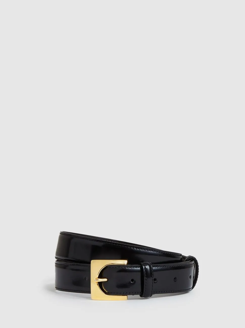 Reiss Belinda Leather Square-Buckle Belt