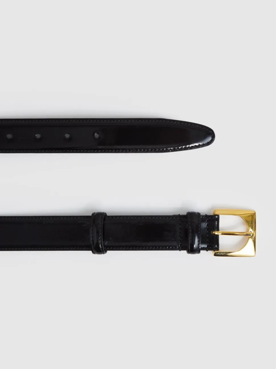 Reiss Belinda Leather Square-Buckle Belt