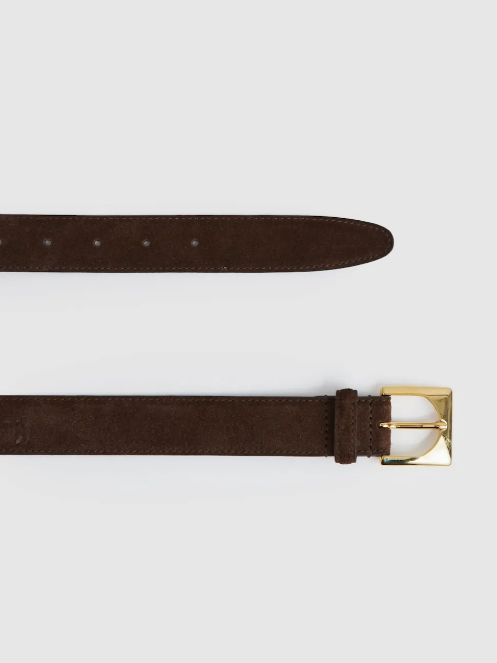 Reiss Belinda Suede Square-Buckle Belt