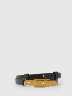 Reiss Cora Leather Buckle-Hardware Belt