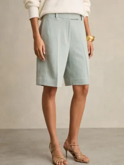 Reiss Dalora - Tailored bermudashort met linnen