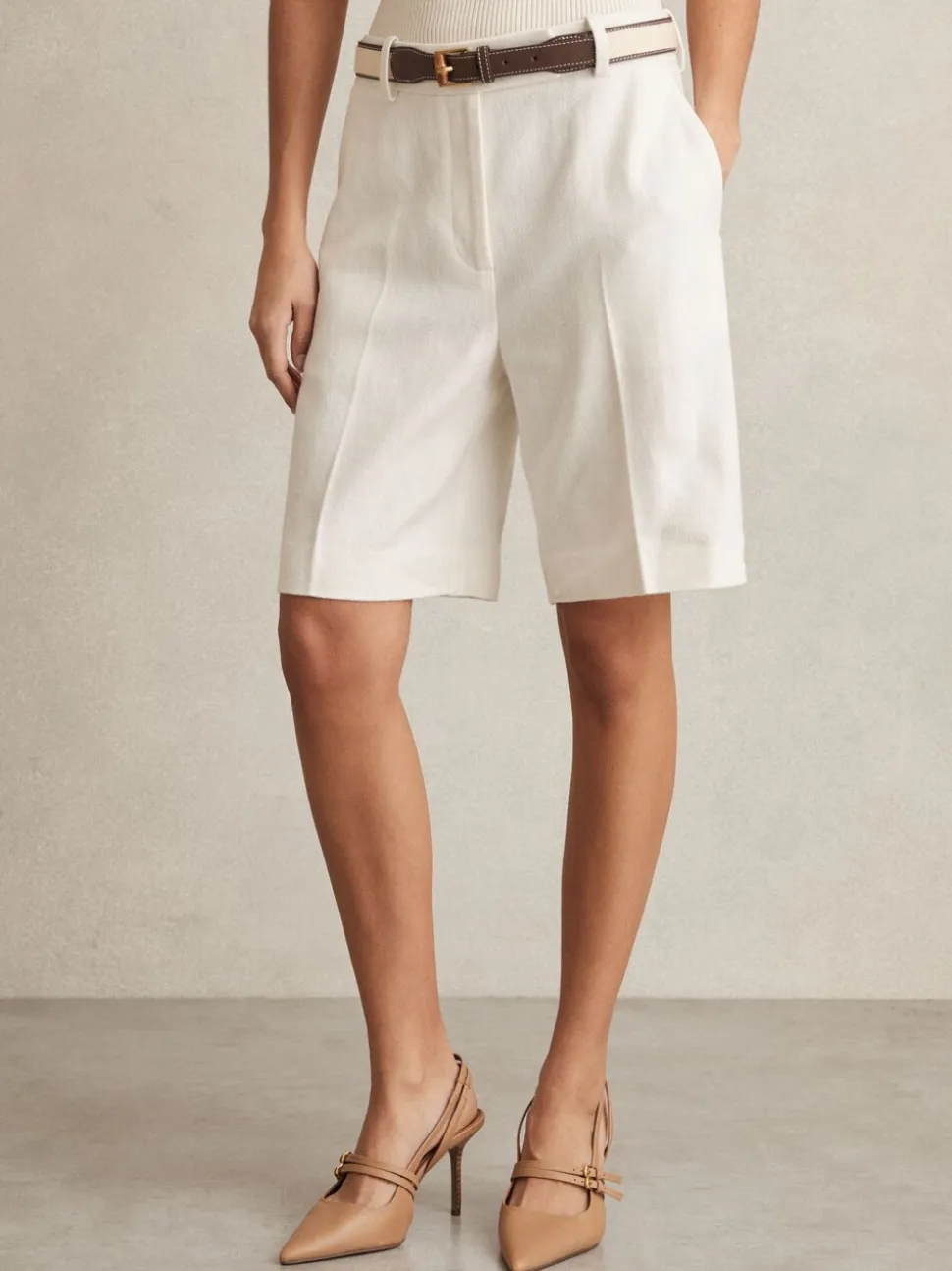 Reiss Devon bermudashort van linnenmix