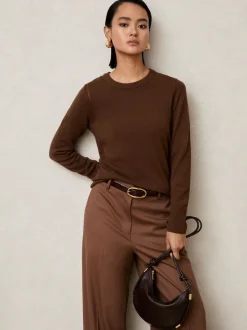 Reiss Drew Patent Leather Oval Buckle Belt