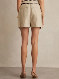 Reiss Fawn linnen Whipstitch shorts