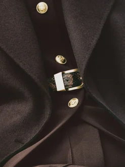 Reiss Hazel Leren Riem met Gebogen Gesp