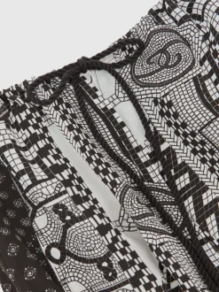 Reiss Inara Scarf-Print Wide-Leg Jumpsuit