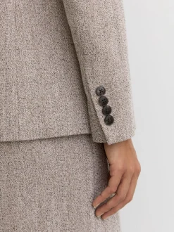 Reiss Isla Single-Breasted Textured Blazer