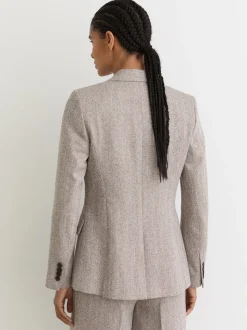Reiss Isla Single-Breasted Textured Blazer