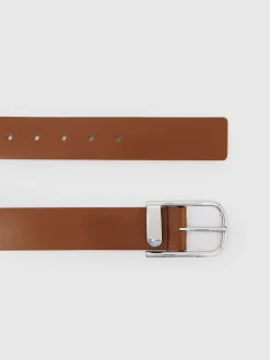 Reiss Iyla leren riem met halve gesp