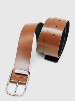 Reiss Iyla leren riem met halve gesp