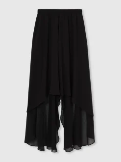 Reiss Lucie doorschijnende high-low short met bovenlaag