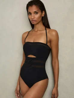 Reiss Luna Badpak met beugel, bandeau en uitsnijding