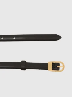 Reiss Mila Leather Mini-Buckle Belt