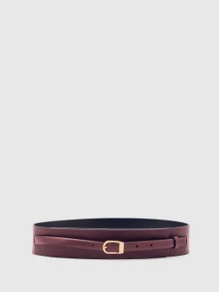 Reiss Odell Leather Double-Strap Corset Waist Belt