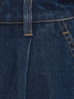 Reiss Raymond denim shorts met plooien
